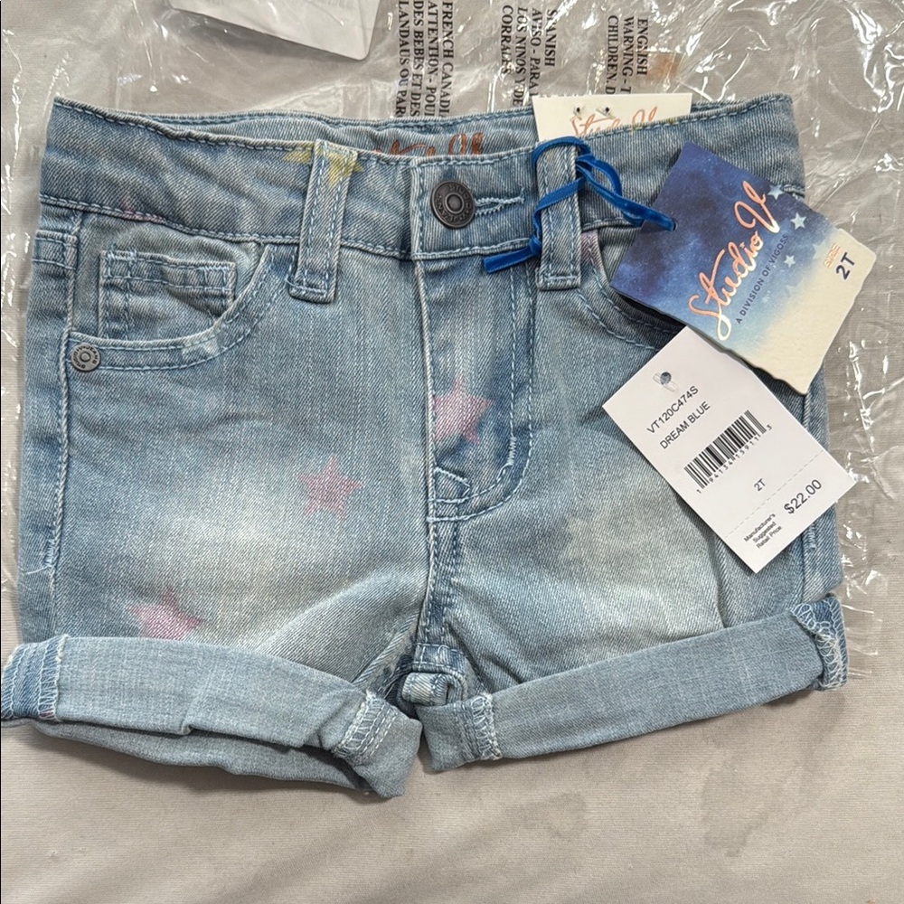 Vigoss Blue Denim Shorts Light Wash